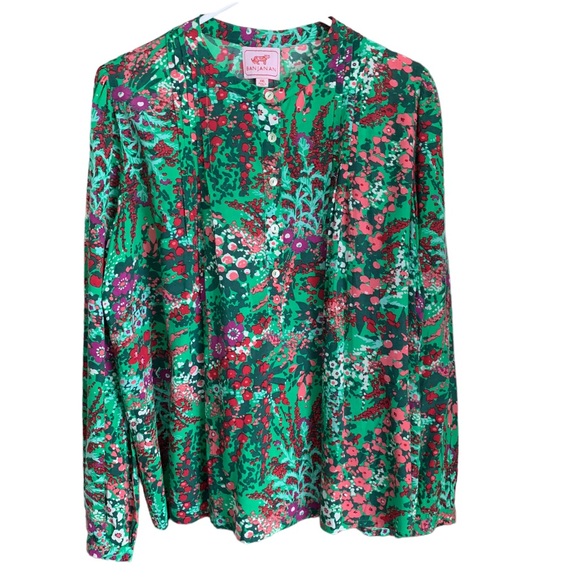 Banjanan Tops - Banjanan Green Floral Blouse